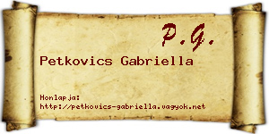 Petkovics Gabriella névjegykártya